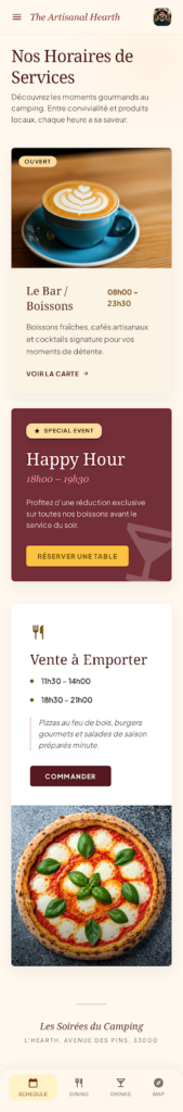 Ainsi que nos Horaires